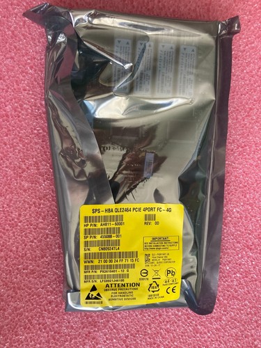 NEW SEALED HP 455088-001 QLE2464 4 PORT FC QUAD PORT CARD (INC VAT) - 第 1/1 張圖片