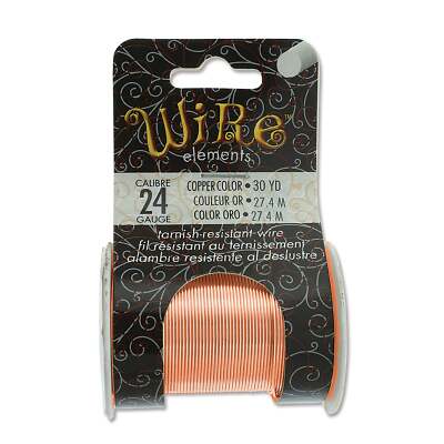 BeadSmith Copper 24 Gauge Craft Wire Elements  - 30 Yard Spool