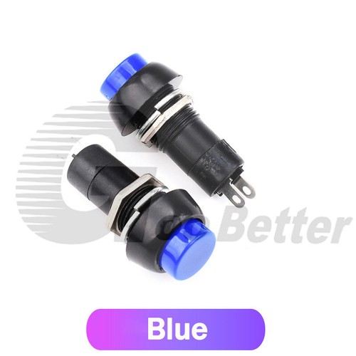 12mm Round Push Button Switch Momentary On Off Black Red White Green Blue Yellow - Picture 13 of 16