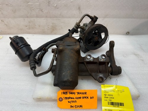 98 CHEVROLET TRACKER SUZUKI SIDEKICK POWER STEERING BOX PUMP LINES BRACKET 89-98 - Picture 7 of 13