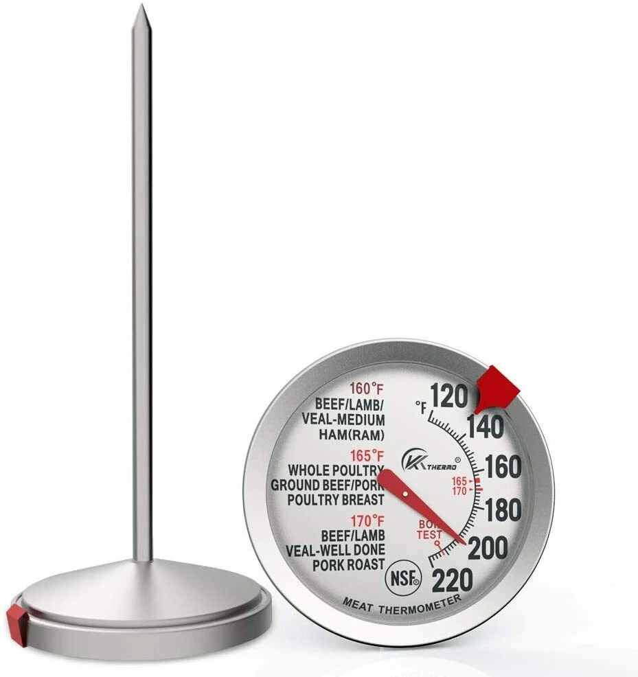 Meat Thermometer for Cooking Poultry Roasting Baking BBQ Stainless Steel Probe