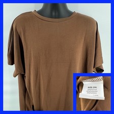 Dokotoo Shirt Dress Women 2XL Beachy Maxi Cover Up Lightweight Brown Stretch New