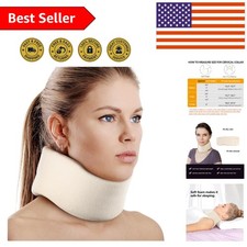Comfortable Cervical Collar - Soft Foam Neck Support, Medium Size for Adults