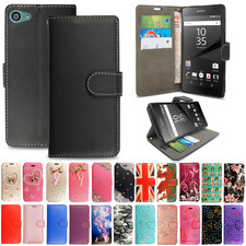Flip Leather Wallet Case, Shockproof Phone Cover For Sony Xperia Various Models