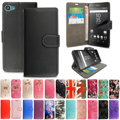 Flip Leder Wallet Case, Stoßfeste Handyhülle für Sony Xperia verschiedene Modelle