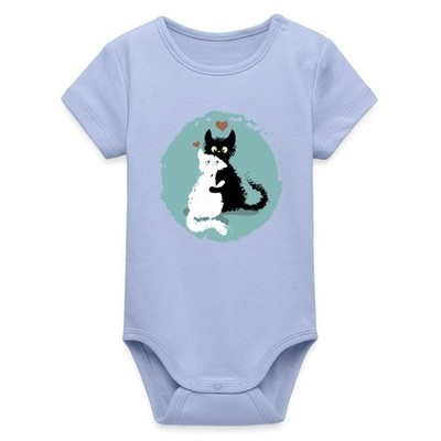 Love Cats Organic Kurzarm-Babybody von Stanley/Stella