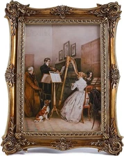 4x6 Vintage Picture Frame Antique Ornate Bronze Gold Photo Frame for Tabletop...