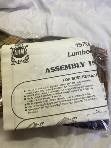 Vintage HO Scale IHC Lumber Mill Building Kit / A.h.m. 15709 New In Box - Picture 10 of 10