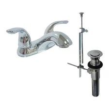 Dominion Faucets 77-3293 Lavatory Faucet Integral Spout, Chrome 2 Holes, Lever