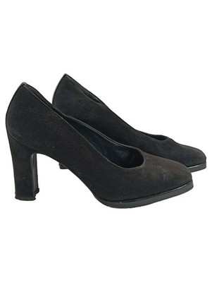 Stuart Weitzman Damen Pumps Gr. 36.5 Schwarz Elegant Wildleder