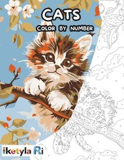 CATS: Color by Number: A Relaxing and Stress-Relieving Coloring Book for Adults