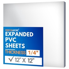 Performore Expanded PVC Sheet Lightweight Rigid Foam 6mm 1/4 inch 12 ...