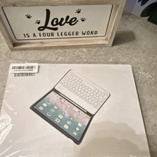 Bluetooth Keyboard Folio Case for Apple iPad, White, Stand, Sleep/Wake