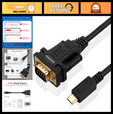 USB-C to RS232 DB9 Serial Adapter Cable with FTDI Chip - 10ft for Windows Mac