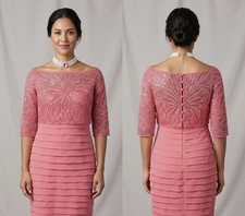  Veni Infantino peach dress/ over jacket occasion mother of the bride/groom 10
