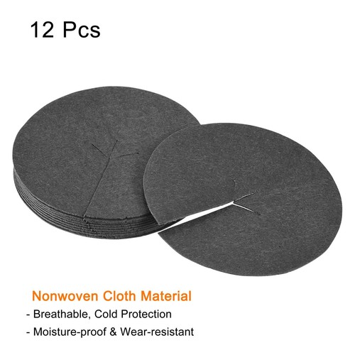 12pcs 5.4" Mulch Ring Round Nonwoven Mat Tree Cover Garden Plant Barrier Black - Picture 3 of 5