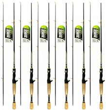 (LOT OF 6) ZEBCO 33 GOLD MICRO 5' UL 33GC502UL 2PC CASTING ROD 21-10433