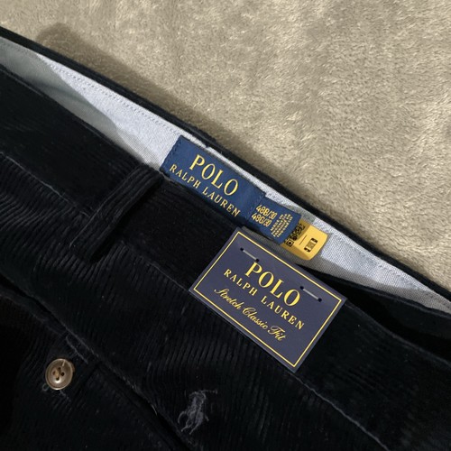 Polo Ralph Lauren Mens Navy Blue Corduroy Pants 48B X 30 Stretch Classic Fit - Picture 2 of 14