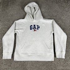 Gap X Disney Hoodie Youth 2XL Gray Mickey Mouse Graphic Fleece Pullover Logo