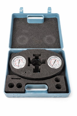 #ad Dual Pressure Gauge Test Kit EN 837 PSI amp; Bar Gauges w Case $499.99