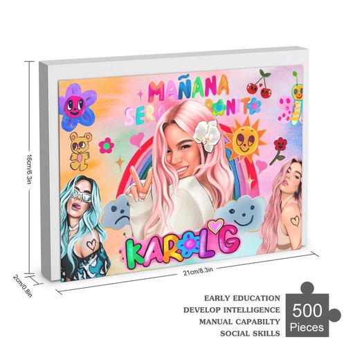 KAROL G Puzzle 500 Pezzi Regalo per Ragazze Ragazzi - Foto 2 di 7