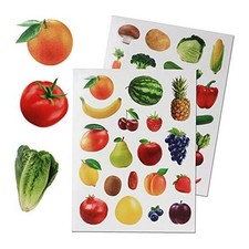 Fruits Vegetables Stickers for Arts and Crafts. Permanent Fruits-veggies