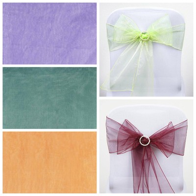 150 Sheer Organza New CHAIR SASHES Bows Ties Wedding Decorations Wholesale SALE