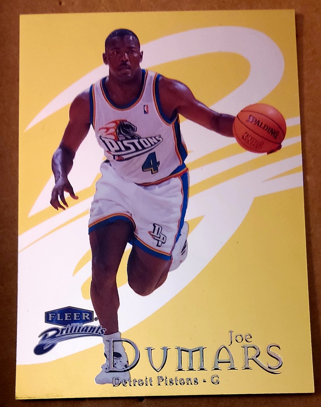 1998-99 Fleer Brilliants Gold Joe Dumars 36/99 Basketball Card