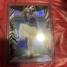 2019 Panini Prizm Zebra Stripes Prizm #133 Freddy Peralta Brewers #'d 16/99