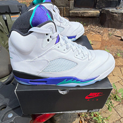Jordan Air Jordan 5 Retro 2025 Grape White/New Emerald HQ7978-100