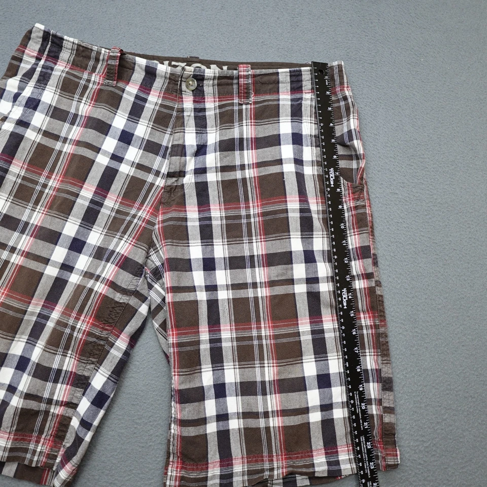 Pantalones Cortos Arizona Jean Co Para Hombre Talla 38x12 Algodón Rojo A Cuadros Bermudas Calce Relajado Foto 2 de 4