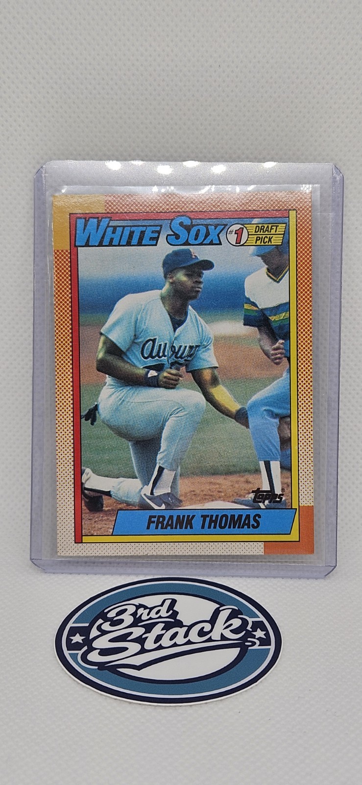 Topps 1990 #414 Frank Thomas Rookie Name on Front White Sox Auburn Tigers