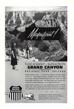 1950 Union Pacific Railroad: Magnificent Grand Canyon Vintage Print Ad