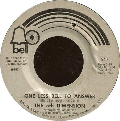 Fifth Dimension - One Less Bell To Answer / Feelin' Alright - Used V - G8100z