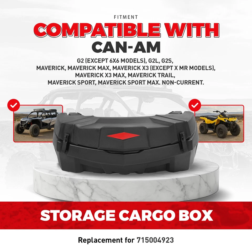 Rear Storage Box Trunk Box For Can Am Maverick X3 Outlander 23Gal 86L #715004923 Foto 3 de 4
