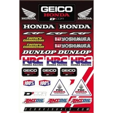 DCOR - 40-10-115 - Decal Sheet, Geico Honda HRC