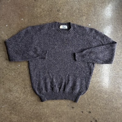 Vintage Pringle of Scotland Men s Heathered Grey Wool Knit Sweater Size 44 / XL