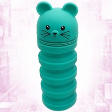 Silicone Pen Bag Rat Shaped Pen Container Decompression Flexible Green