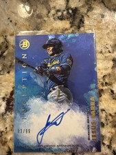 2021 Bowman Inception-Jesus Parra Prospect Auto /99 Blue Foil Brewers
