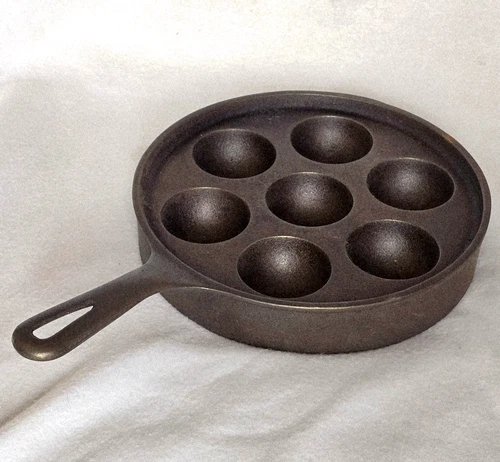 Vintage Griswold Cast Iron Aebleskiver Pan 962 for Danish Cakes USA