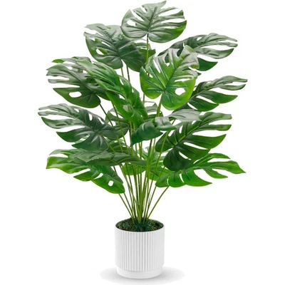 Kunstpflanze Monstera Groß 71cm Fake Pflanze Langlebig Outdoor Zimmer Deko - Bild 1 von 4