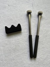 2x Tongue Drum Sticks with Stand Rubber Head for Stage Glockenspiel