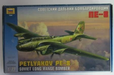 Zvevda 1/72 Scale Petlyakov PE-8 Soviet Bomber Plastic Model Kit - Sealed Bags