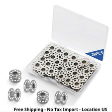 29 Pcs Metal Bobbins for Sewing Machine   Class 15 Size, Compatible with Singe