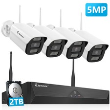 WLAN Überwachungskamera Set System Außen Nachtsicht 10CH 5MP 1TB NVR 8X Kameras