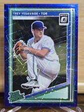 2025 Panini Donruss Optic Rated Prospects Trey Yesavage #163 Blue Velocity Prizm