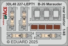 1/48 Eduard B-26 Marauder rear interior SPACE SPACE for ICM kit