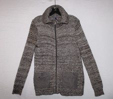 Gap Alpaca Wool Blend Full Zip Knit Sweater Size Small Gray Casual Winter