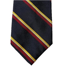 CHAPS-RALPH LAUREN Vintage Silk Repp Textured Neck Tie Blue Red Gold Stripe 3x54