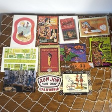Vintage Hawaiiana Ephemera Lot Tiki Bar Hula Girl Surf Postcards Art Polynesian